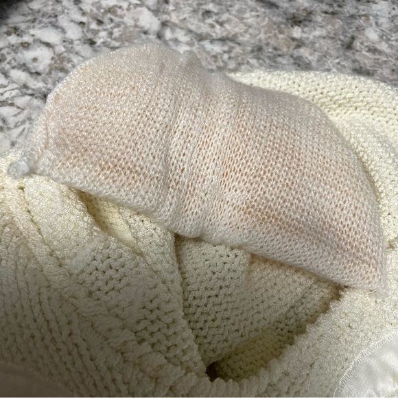 Vintage 80s Cream Knit Sweater Women’s Large - Picture 5 of 9